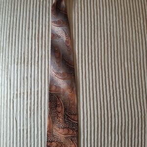 Pierre Cardin Paisley Tie in Orange and Gray